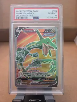 PSA 10 Gem Mint Rayquaza V Evolving Skies SWSH 193/203 Pokemon - Image 1