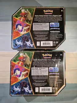 Lot of 2 Pokemon Divergent Powers Tins Hisuian Decidueye & Samurott - Image 3