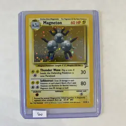 Pokemon TCG Base Set 2 Magneton 9/130 Vintage Holo Unlimited Holo Rare 2000/LP - Image 1