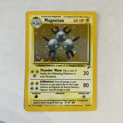 Pokemon TCG Base Set 2 Magneton 9/130 Vintage Holo Unlimited Holo Rare 2000/LP - Image 2