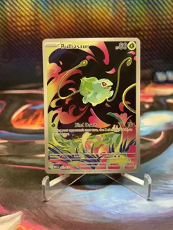 Pokemon TCG Bulbasaur 133/132 ME01: Mega Evolution Stamped Promo NM - Image 1