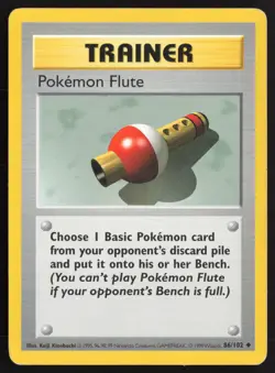 Pokemon TCG | Pokemon Flute 86/102 | Uncommon | Base Set | Shadowless MP - Image 2