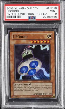2005 YU-GI-OH! CRV-CYBERNETIC REVOLUTION 1ST ED #EN010 UFOROID PSA 9 - Image 1