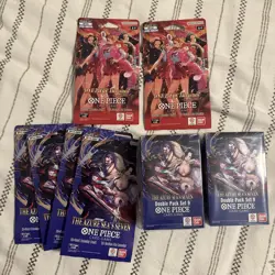 Massive one Piece lot Azure Sea's Seven Double Pack & Heroines packs sealed 8x - Image 2