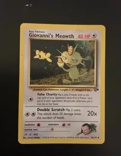 Pokemon Giovanni’s Meowth Gym Challenge #43/132 Vintage Card Wotc 2000 - Image 1