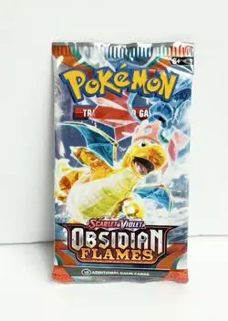 2023 Pokemon Trading Card Game Scarlet & Violet Obsidian Flames 1 Booster Pack - Image 1