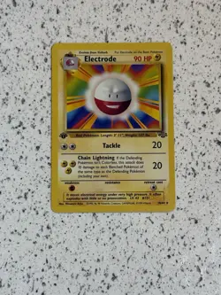 Pokemon 1st Edition ERROR Electrode 18/64 Jungle Rare Card LP WOTC! - Image 1