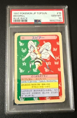 PSA 10 POKEMON Card TOPSUN BEEDRILL BLUE BACK #15 Japanese 1997 - Image 1