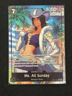 Ms. All Sunday (Alternate Art) The Azure Sea's Seven OP14-084 One Piece Cards - Image 1