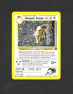 Giovanni’s Persian 8/132 - Gym Challenge Set Holo Rare Pokemon Card TCG MP - Image 1