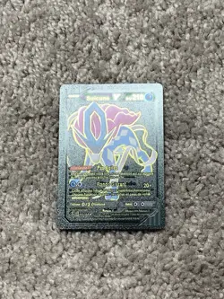 Set of 2 Suicune V HP210 Rare French Gold Accent Foil Fan Art Cards - Image 5