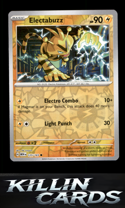 Reverse Holofoil Electabuzz 125/165 Pokemon Common SV: Scarlet & Violet 151 Card - Image 1