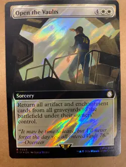 MTG 1x SURGE FOIL EXTENDED ART Open the Vaults 983 Fallout Magic Gathering x1 NM - Image 1