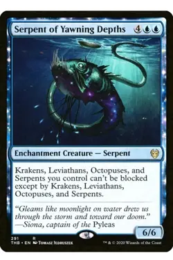 1x MTG Serpent of Yawning Depths - Theros Beyond Death Rare! NM Mint! - Image 1