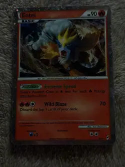 Pokemon Entei Call of Legends SL3 Holo Rare Basic 90 HP Extreme Speed Wild Blaze - Image 2