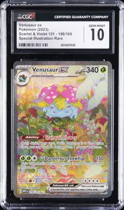 2023 POKEMON SCARLET & VIOLET 151 #198 VENUSAUR CGC 10 GEM MINT - Image 1