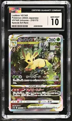 CGC 10 GEM MINT Japanese Pokemon 2022 Leafeon VSTAR 210/172 VSTAR Universe s12a - Image 1