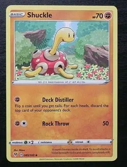 2020 Pokemon Sword & Shield Vivid Voltage 085/185 UNCOMMON Shuckle MINT - Image 1