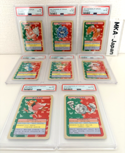 PSA 6 7 8 Pokemon card TOPSUN Blue back 1997 Japanese set of 8 - Image 1