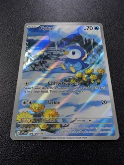 Pokemon: Piplup Illustration Rare IR Holo Full Art 098/094 - Image 2