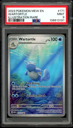 2023 Pokemon 151 #171 Wartortle Illustration Rare PSA 9 Mint - Image 1