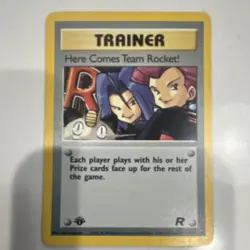 1st Edition Pokemon TCG Here Comes Team Rocket! Team Rocket 15/82 Holo Rare Engl - Image 1