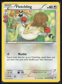 Pokemon TCG | Fletchling RC25/RC32 | Common | Generations | Lightly Played - Image 2