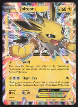 Pokemon TCG | Jolteon EX 28/83 | Generations Holo Rare EX | Lightly Played - Image 2