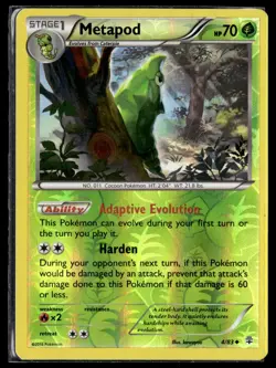 Pokemon TCG | Generations | Metapod | 4/83 | Reverse Holo | LP - Image 1
