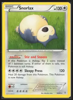 Pokemon TCG | Snorlax 58/83 | Rare | Generations | Lightly Played - Image 2