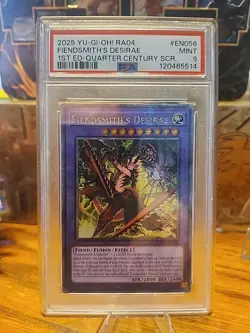 2025 YU-GI-OH RA04 FIENDSMITHS DESIRAE 1ST ED QUARTER CENTURY SECRET RARE EN056 - Image 1