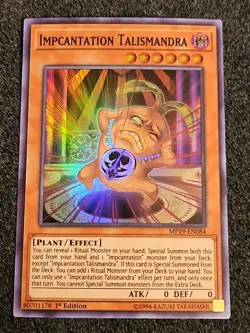 Yu-Gi-Oh! Impcantation Talismandra MP19-EN084 Super Rare 1st Edition NM/M - Image 1