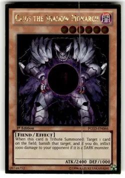 Yugioh Caius the Shadow Monarch 1st Edition Gold Ultra Rare PGLD-EN066 NM - Image 1