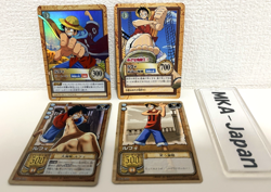 One Piece Carddass Hyper Battle Luffy Normal + Holo set of 4 Japanese - Image 1
