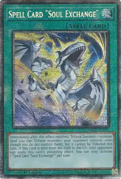 Yugioh! Spell Card "Soul Exchange" - MP25-EN007 - Starlight Rare - 1st Edition N - Image 1