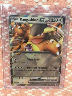 Pokemon Scarlet & Violet Black Star Promo #55 Kangaskhan ex Rare Holo Card NM - Image 1