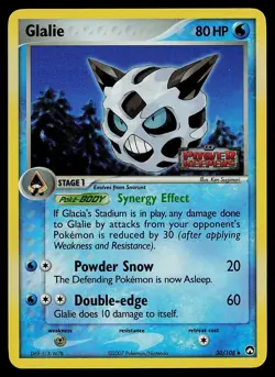 Pokemon Card - Glalie Power Keepers 30/108 Uncommon Reverse Holo Stamped - Image 1