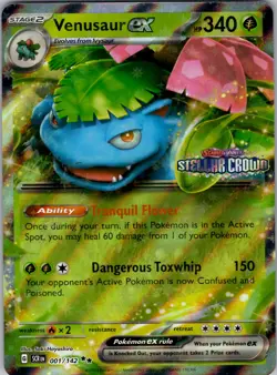 Venusaur ex (Stellar Crown Stamp) Double Rare Miscellaneous Cards & Products 001 - Image 1
