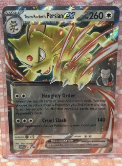 Team Rocket's Persian ex 218 Sv: Scarlet & Violet Promo Cards Holo - Image 1