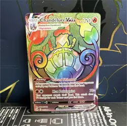 Pokemon Chandelure VMAX 265/264 Fusion Strike Secret Rare Full Art Holo Card - Image 1