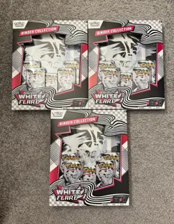 Pokemon White Flare Binder Collection New Sealed Lot of 3 - Image 1