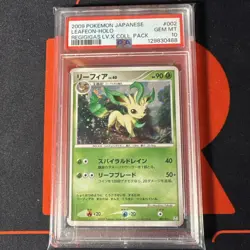 PSA 10 - LEAFEON HOLO #002 - REGIGIGAS LV.X COLL PACK - POKEMON JAPANESE GEM MT - Image 1