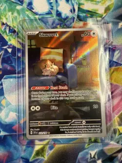 Pokemon TCG Skwovet 222/198 Scarlet & Violet Base Set Illustration - Image 1