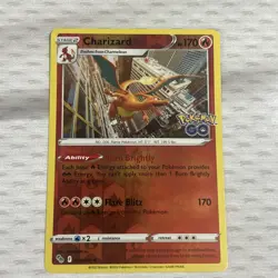 Pokemon TCG Charizard Pokemon Go 010/078 Reverse Holo Rare - Image 1