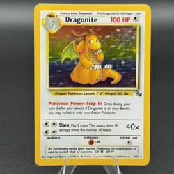 Dragonite 4/62 Holo Rare - 1999 Pokemon Fossil Vintage WOTC - Image 1
