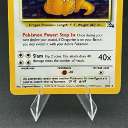 Dragonite 4/62 Holo Rare - 1999 Pokemon Fossil Vintage WOTC - Image 3