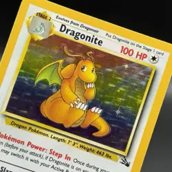 Dragonite 4/62 Holo Rare - 1999 Pokemon Fossil Vintage WOTC - Image 4