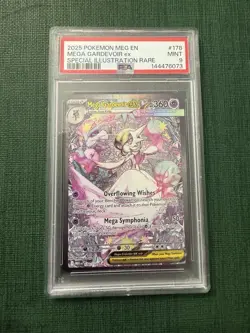 Pokemon Mega Gardevoir EX Holo Sir 178/132 ME01 Mega Evolution PSA9 - Image 1