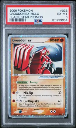 2006 POKEMON BLACK STAR PROMOS #038 GROUDON EX-HOLO PSA 6 - Image 1