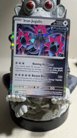 Pokemon TCG Promo Paradox Rift Cosmos Holographic Iron Jugulis 158/182 NM - Image 1